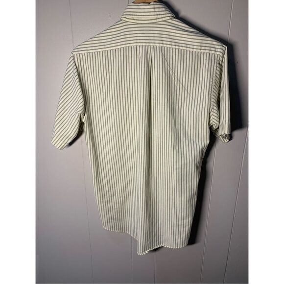 L.L. Bean Mens Shirt Striped Button Up Pocket Short Sleeve Size 15.5 - Picture 2 of 7